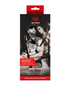 SEI MIO – Strict Tease – Ribbon Ties Blindfold and Tickler Kit