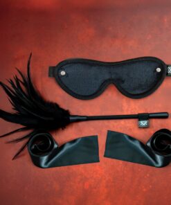 SEI MIO – Strict Tease – Ribbon Ties Blindfold and Tickler Kit