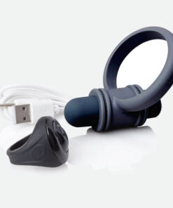 My Secret Screaming O Remote Control Vibrating Ring Set for him Rechargeable - Black