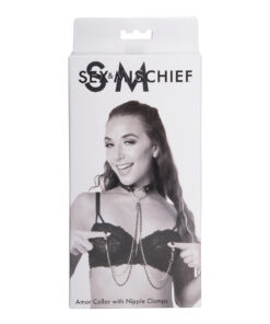 S&M Amor Collar with Nipple Jewelry
