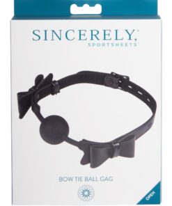 Sportsheets Sincerely Bow Tie Faux Leather Silicone Ball Gag