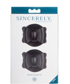 Sportsheets Sincerely Bow Tie Faux Leather Nipple Pasties