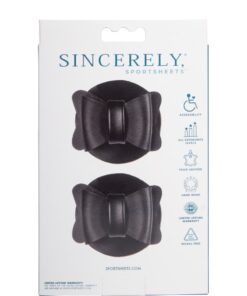 Sportsheets Sincerely Bow Tie Faux Leather Nipple Pasties