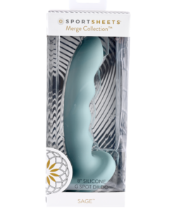 Sportsheets Merge Collection - Sage - 8" Solid Silicone G-Spot Dildo
