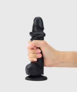 Strap On Me – Sliding Skin Realistic Dildo -Black – M