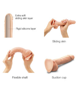 Strap On Me – Sliding Skin Realistic Dildo Vanilla – M