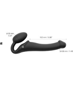 Strap On Me – Vibrating Bendable Strap-On – M – Black