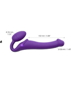 Strap On Me – Vibrating Bendable Strap-On – M – Purple