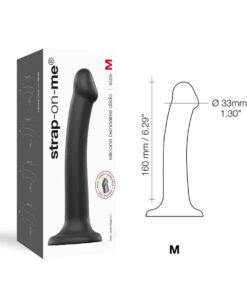 Strap On Me – Semi-Realistic Dual Density Bendable Dildo Black – M