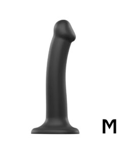 Strap On Me – Semi-Realistic Dual Density Bendable Dildo Black – M