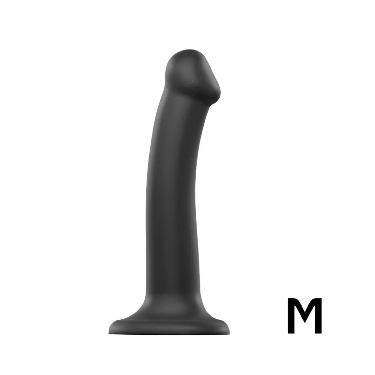 Strap On Me – Semi-Realistic Dual Density Bendable Dildo Black – M