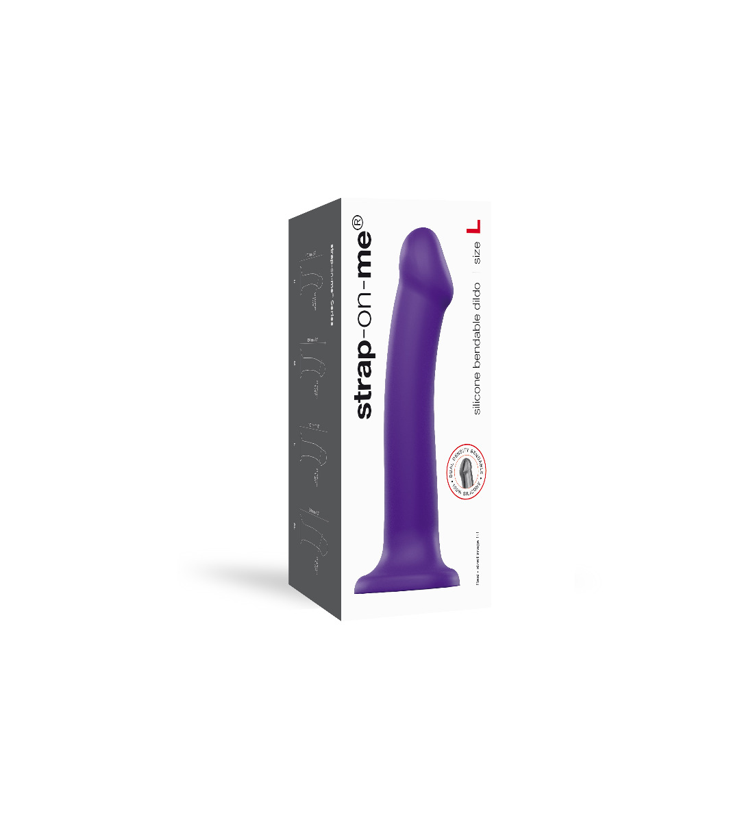 Strap On Me – Semi-Realistic Dual Density Bendable Dildo Purple – M