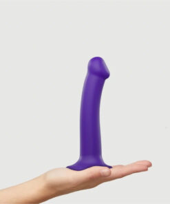 Strap On Me – Semi-Realistic Dual Density Bendable Dildo Purple – M