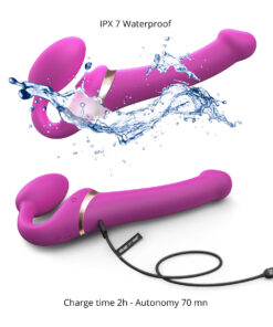 Strap On Me – Multi Orgasm Bendable Strap-On – M – Fuchsia