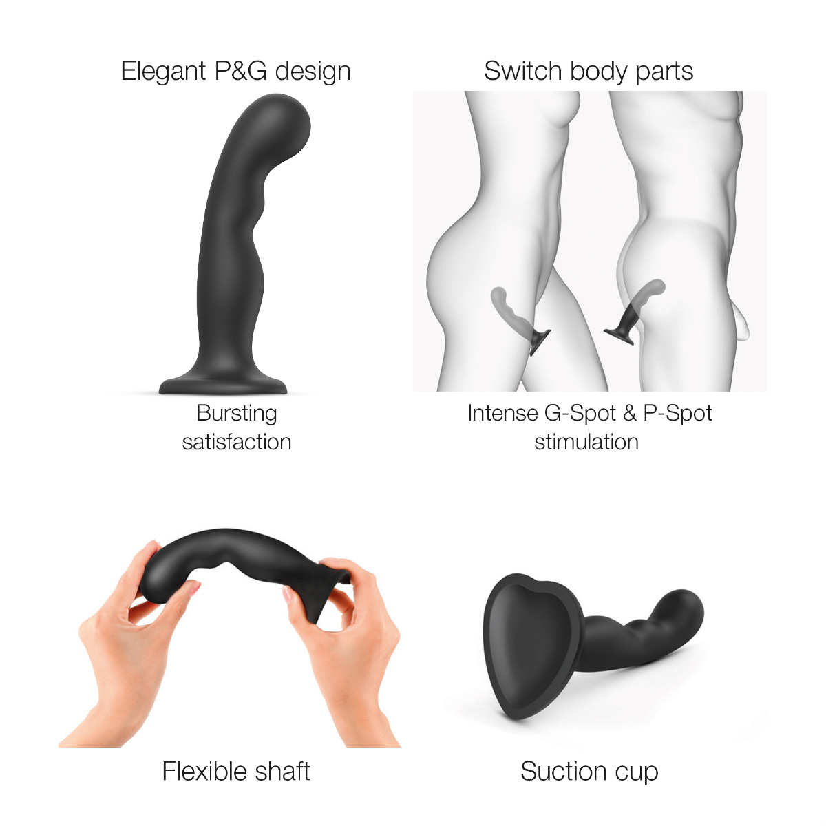 Strap On Me – Dildo Plug P&G Black – M
