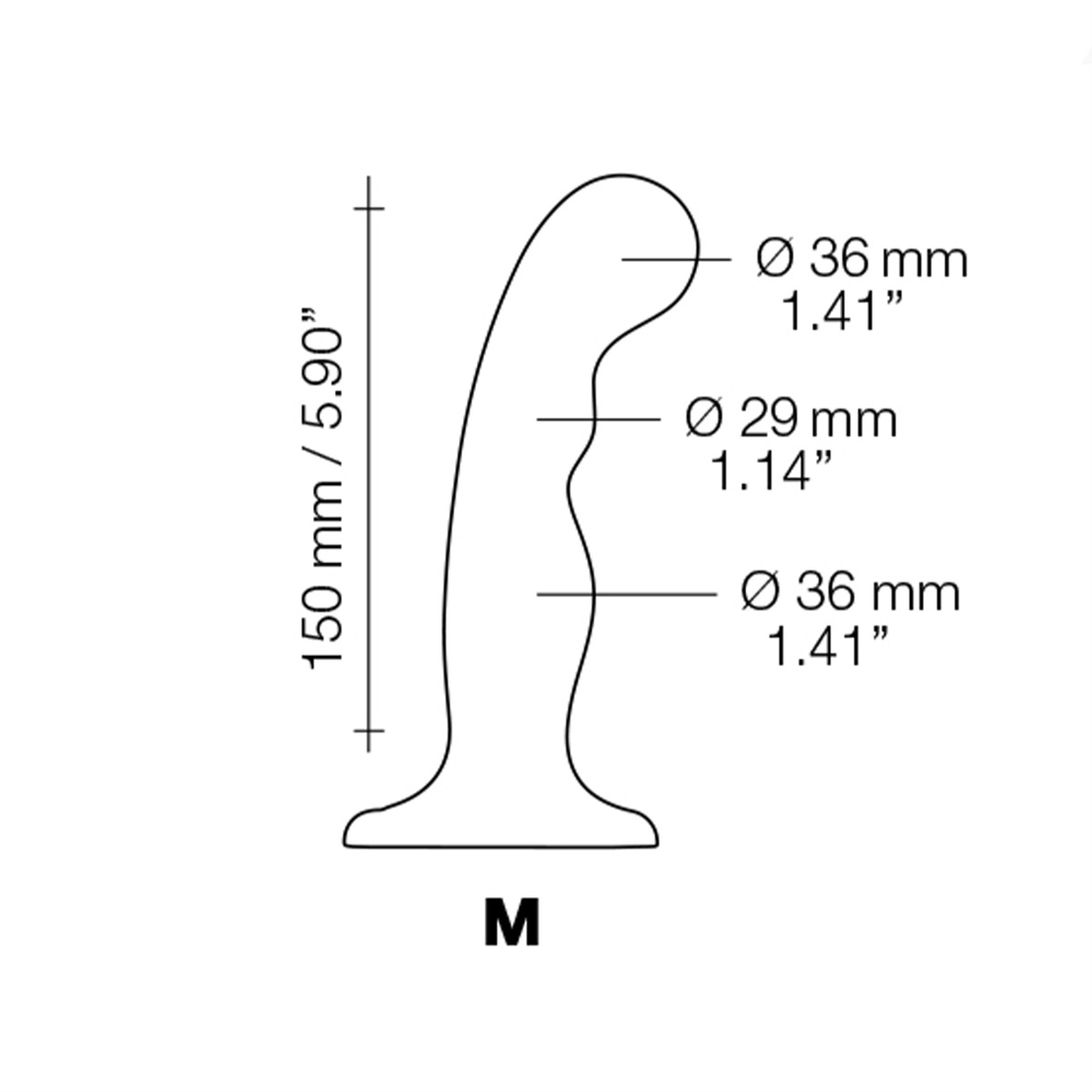 Strap On Me – Dildo Plug P&G Black – M