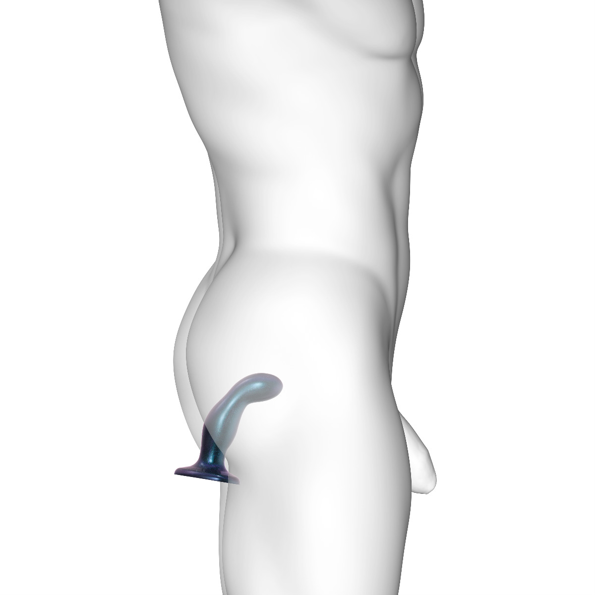 Strap On Me – Dildo Plug Snaky Metallic Blue – M