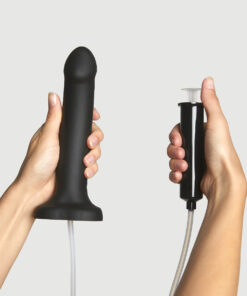 Strap On Me – Squirting Cum Dildo Semi-Realiste Black – L
