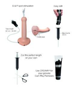 Strap On Me – Squirting Cum Dildo Semi-Realiste Vanilla – L
