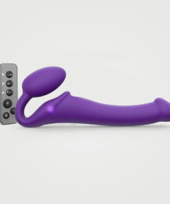 Strap On Me – Vibrating Bendable Strap-On – M – Purple