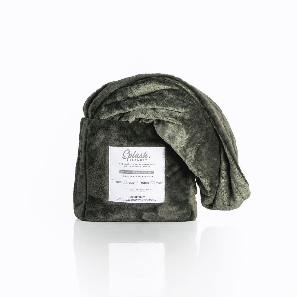 Splash Blanket – Furlush (NON bonded) – Army – Small